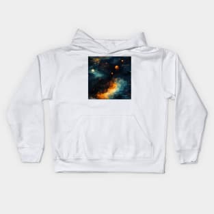 Van Gogh Starry Night Outer Space Pattern 3 Kids Hoodie